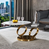 creative rock board rotating coffee table luxury round sofa side table small apartment hotel living room furniture