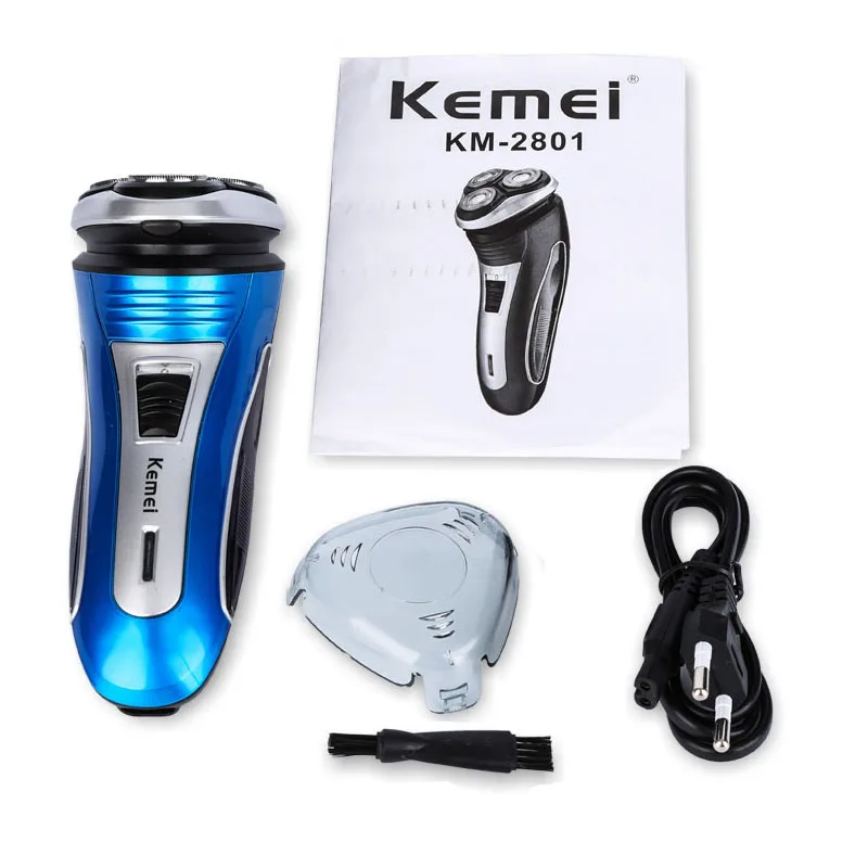 

Kemei Men's Electric Shaver 3D Floating Heads Rechargeable Men Beard Trimmer Electric Razors Triple Blade Heads Machine D42