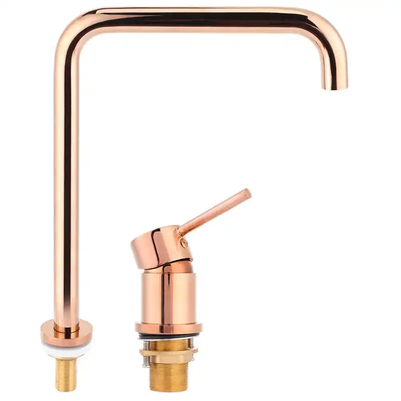 

Медный смеситель для ванной комнаты с резьбой G1/2 дюйма, поворот на 360 градусов, одна ручка, смеситель для горячей и холодной воды для раковин...