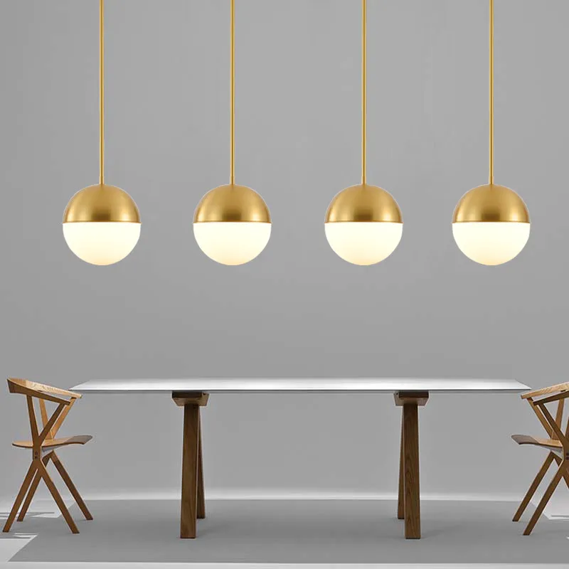 Медные подвесные светильники для кровати спальни кухни подвесной светильник