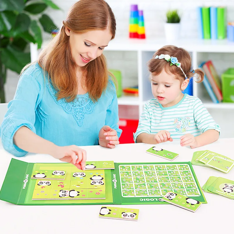 Магнитная головоломка Монтессори панда доска для дошкольников детские игрушки