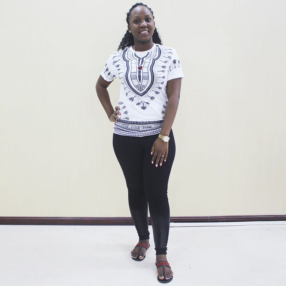 Хлопок африканские печатных Для мужчин и женщин рубашки-Дашики в африканском