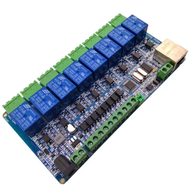 Modbus rtu 8 полосное сетевое реле канальный переключатель вход TCPIP RJ45 485 режим