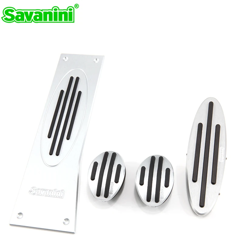 Savanini Footrest Clutch Brake Gas Accelerator Pedal Pad No Drilling for MINI R56 F55 R53 Couper S Countryman Paceman MT car