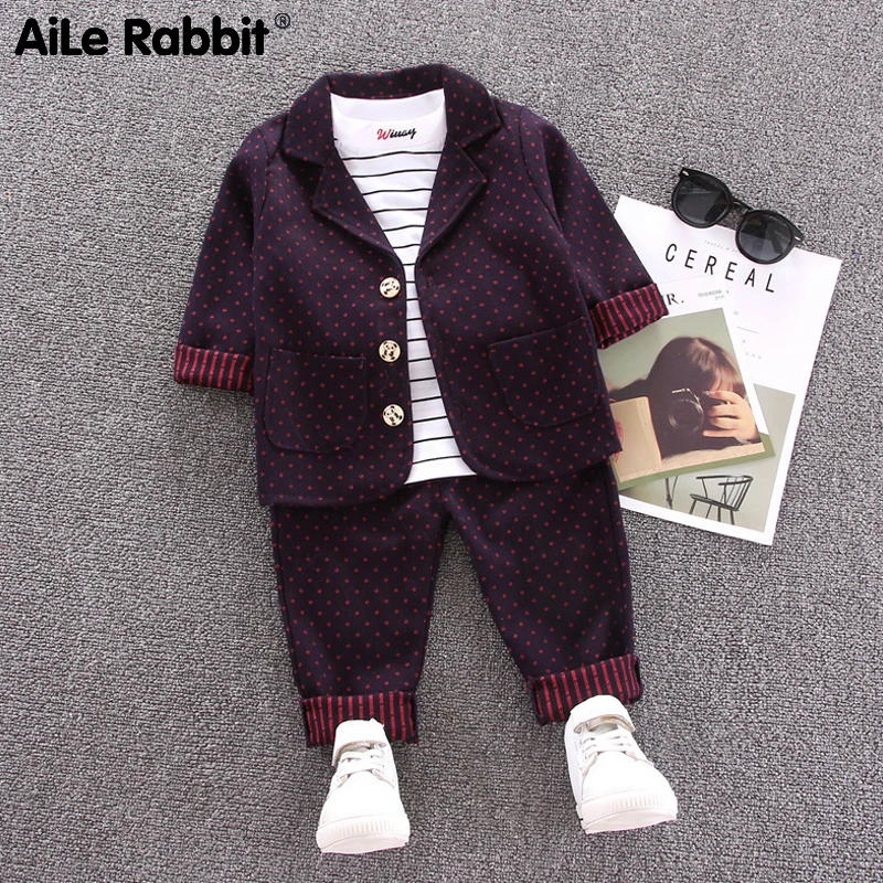 Костюм Джентльмена для мальчиков жакет футболка и штаны комплект из 3 предметов