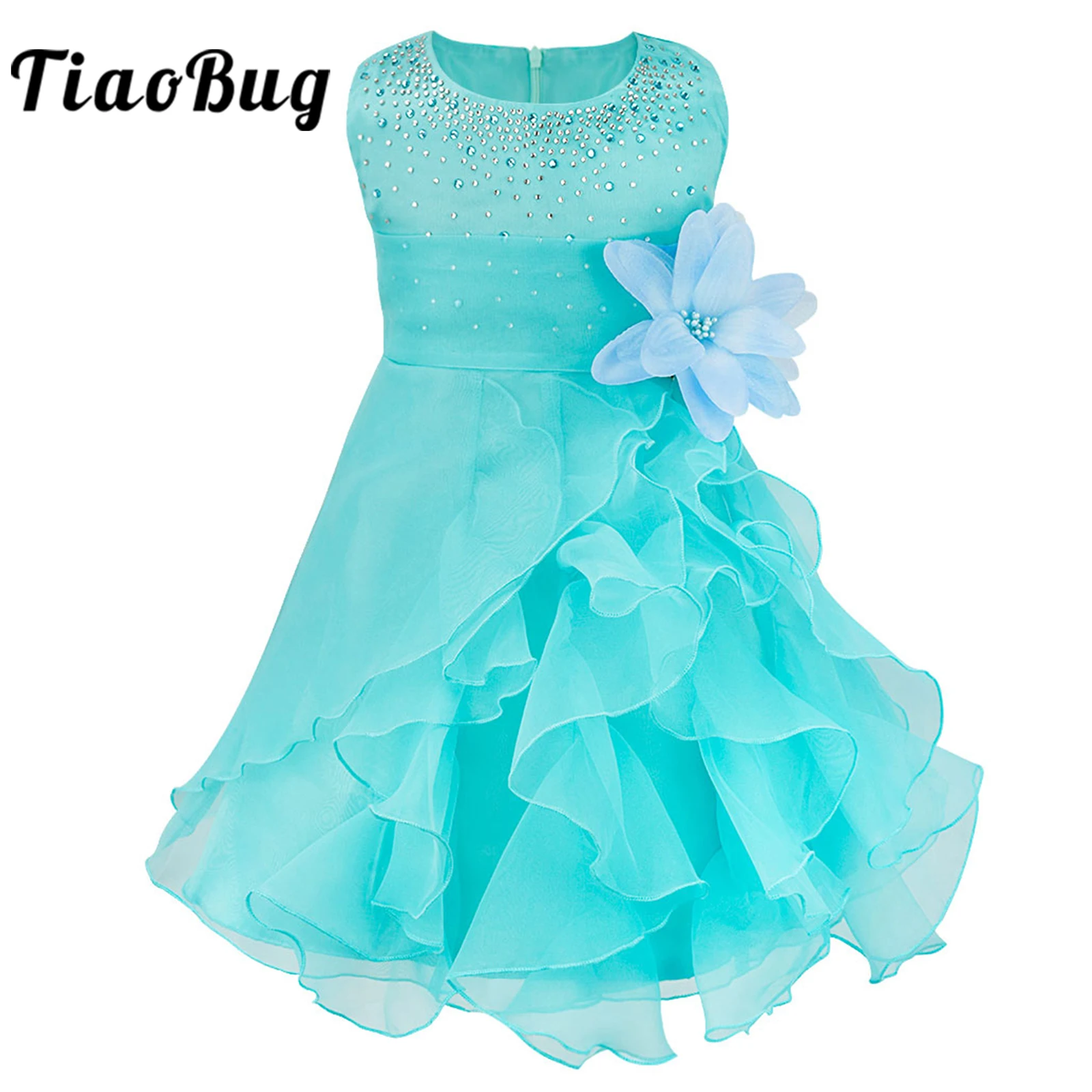 Фото Платье принцессы с цветочным узором для маленьких девочек платье-пачка из