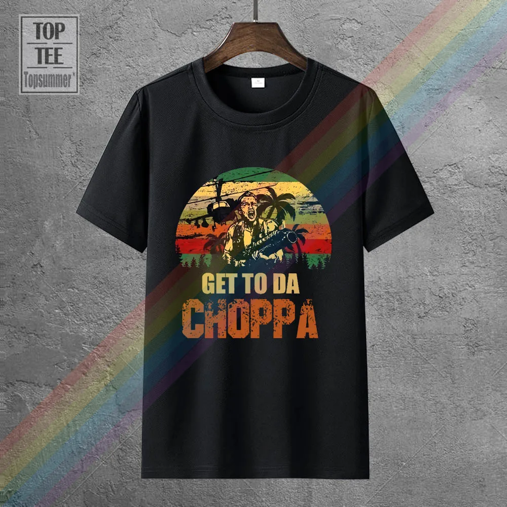 

Predator Arnold Schwarzenegger Get To Da Choppa Vintage T Shirt Black Men S 4Xl