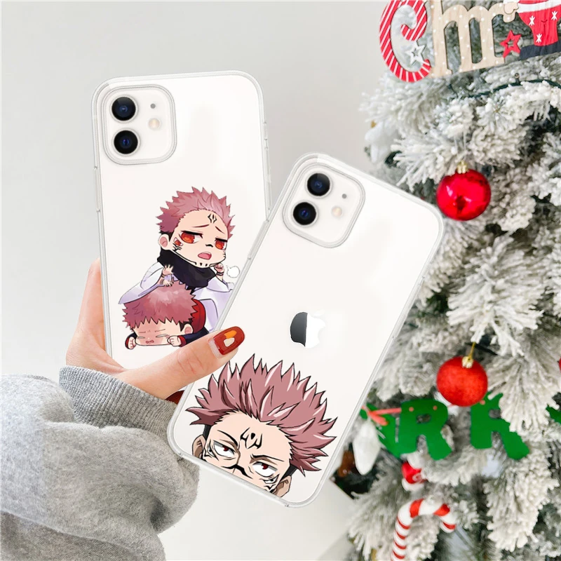 

Jujutsu Kaisen Satoru Gojo anime Phone Case Transparent soft For iphone SE2020 6 6s 7 8Plus 12mini x xs xr 11 12 pro max Cover