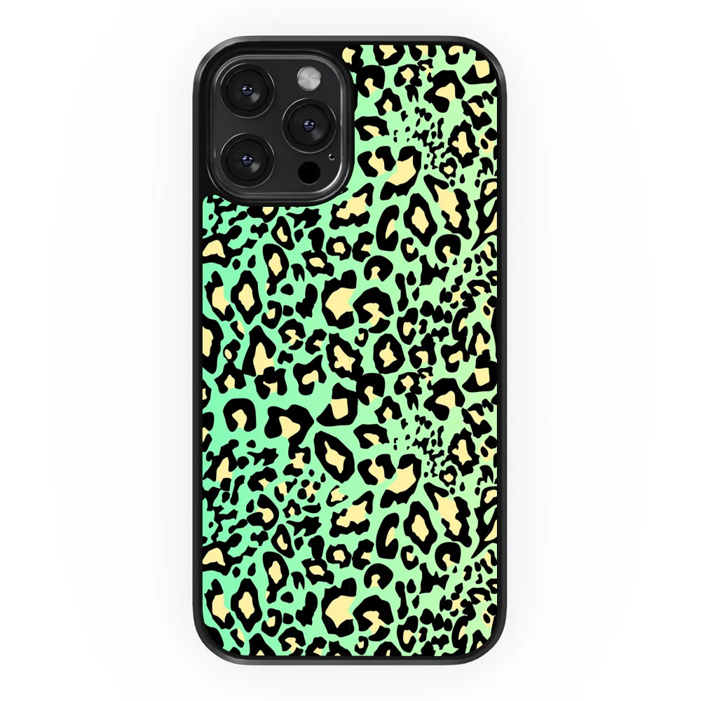 

Green Leopard Phone Case For iPhone 13 12 11 Pro Max Mini X XS XR 6 6S 7 8 Plus SE 2020 For Girl Man Woman Silicone Frame Cover