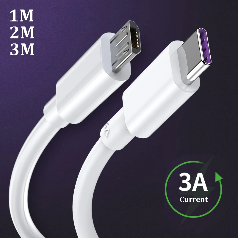 3.1A быстрое безопасное зарядное устройство Тип C Micro USB зарядный кабель для Android