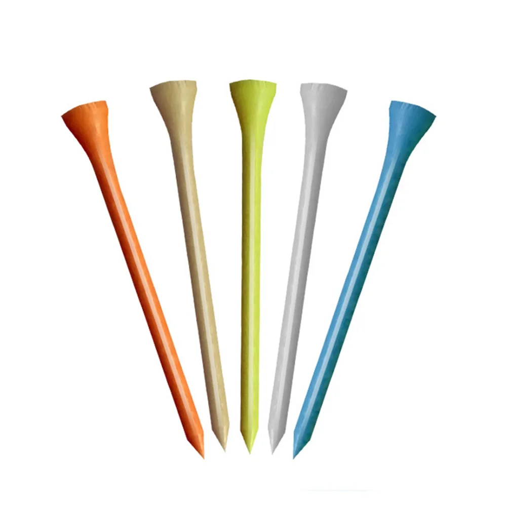 

50/100 Pcs 2 3/4 In Wood Golf Tee Professional Golf Nails Lightweight High-strength Wood Colorful Golf Studs Accessories