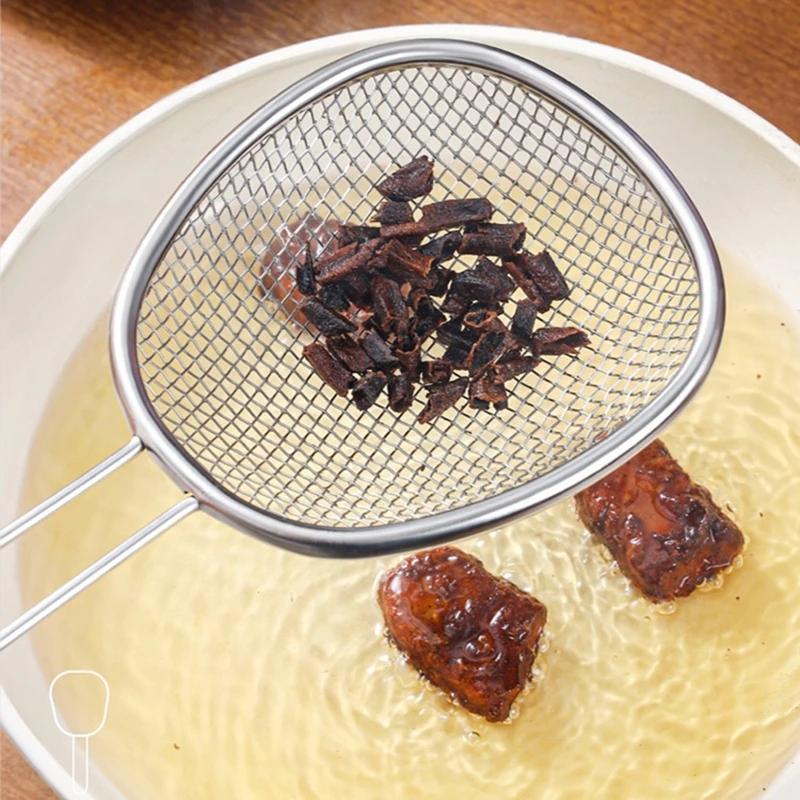 Ситечко из нержавеющей стали ложка-скиммер овальной формы кухонная посуда