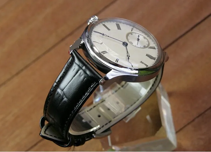 44 мм GEERVO выпуклый зеркальный белый циферблат Азиатский 6497 17 драгоценностей