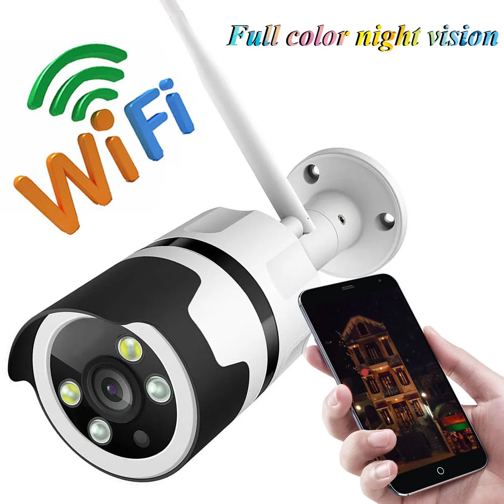1080P IP камера 720P Wifi камера видеонаблюдения Двухсторонняя Аудио Цветная камера ночного видения наружная Водонепроницаемая пуля