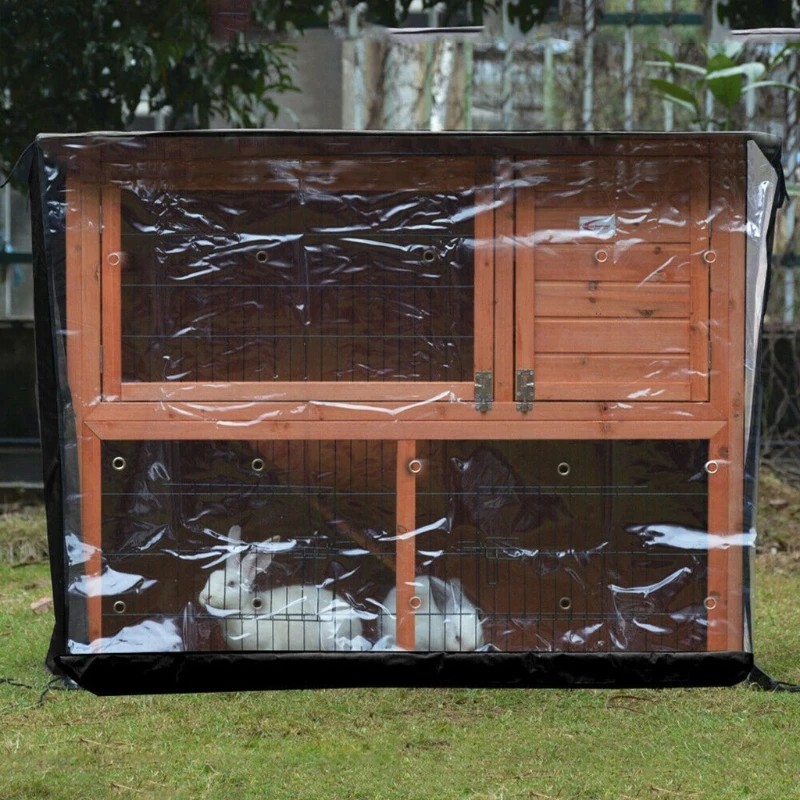 

Bunny Rabbit Hutch Cover for Winter Garden Outdoor Waterproof Small Animal Cage Crate UV Resistant Heavy Duty Pets