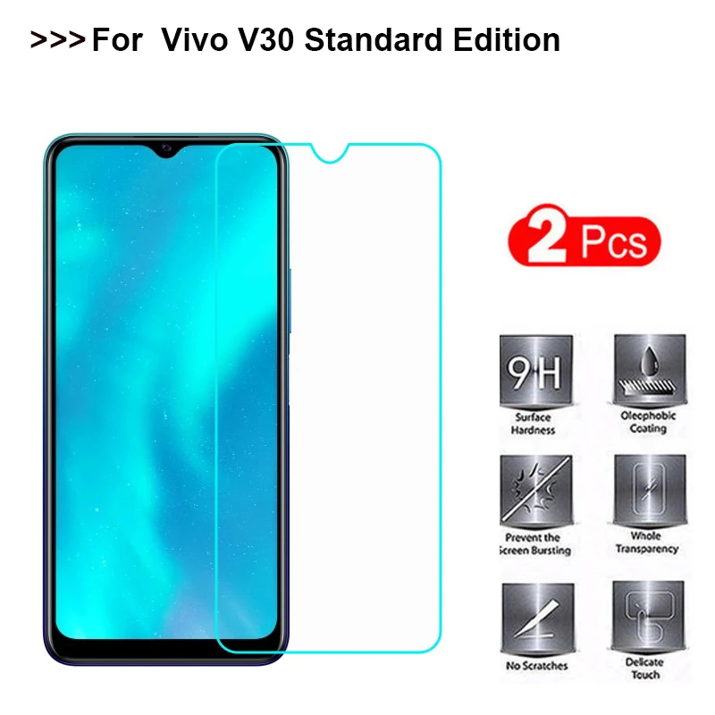 2 шт. закаленное стекло для VIVO Y30 STANDARD EDITION защита экрана защитное крышка V2036A