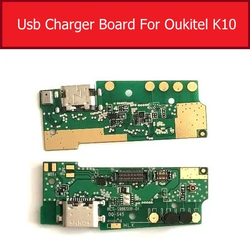For Oukitel K10 Usb зарядка и разъем для микрофона порт плата для Oukitel K7 K10 Usb зарядное устройство Соединительный модуль USB зарядное устройство доска запасные части - Цвет: For Oukitel K10