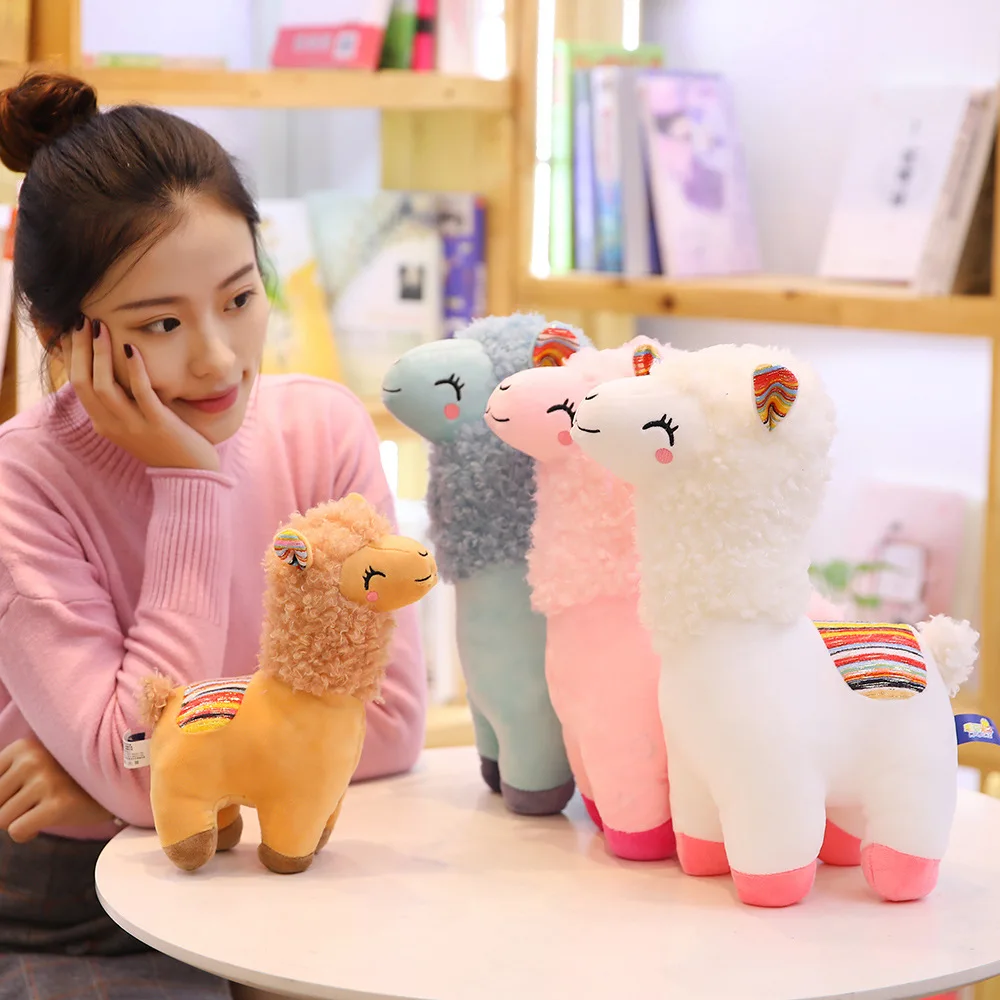 

Lovely 25/35/45cm Alpaca Llama Plush Toy Doll Animal Stuffed Animal Dolls Soft Plush Alpaca For Kids Birthday Gifts 4 Colors