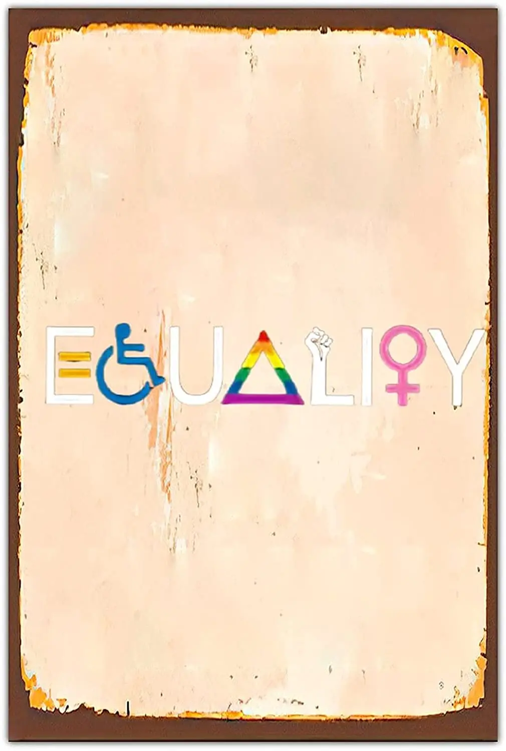 

EULIY Art Picture Metal Signage Home Room Decoration Office Wall Decoration Retro Square Metal Wall Sign 8X12 Inch