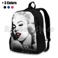 marilyn monroe outdoor hiking backpack riding climbing sports bag marilyn monroe lips red woman 50s sexy cool sale home money
