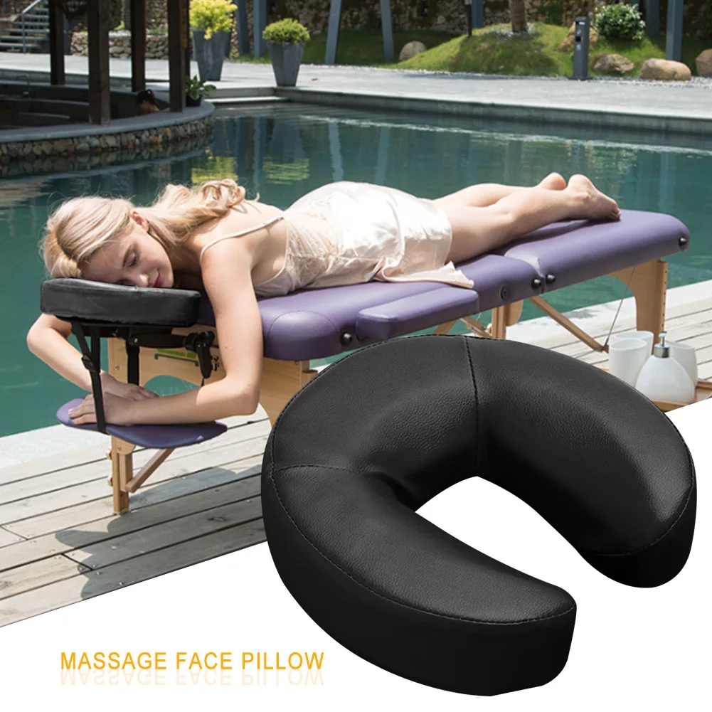 Almohada de espuma PU en forma de U para Spa, cojín suave para masaje corporal, para salón de belleza