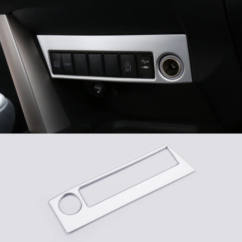

ABS Matte For Toyota RAV4 2016-2018 Cigarette lighter cover decoration styling interior mouldings Cover Trim Accessories 1pcs