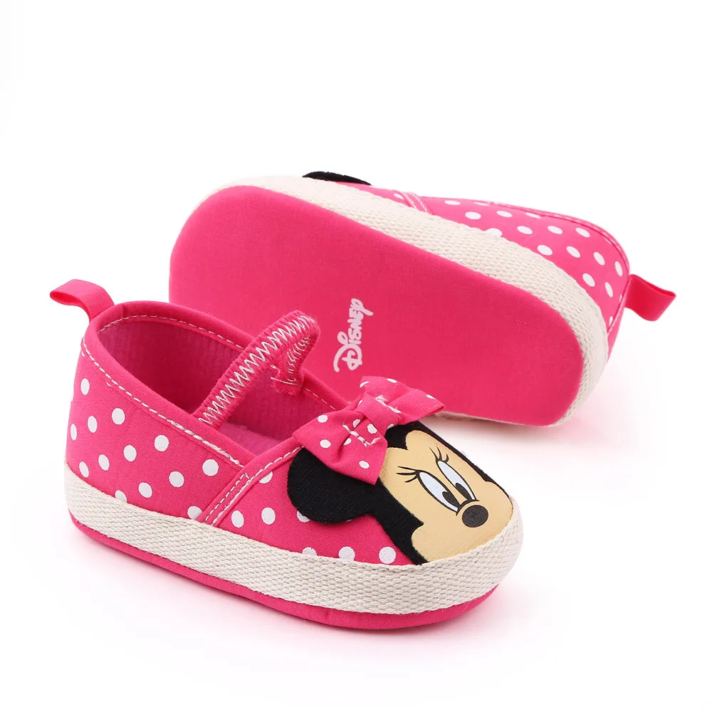 Disney Minnie mouse сезон весна лето новый 0 1 для малышки детская обувь с мягкой подошвой