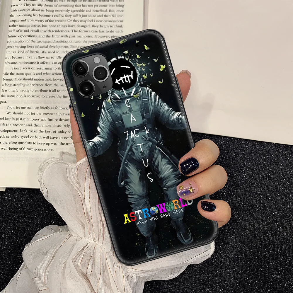 

cactus jack travis scott hiphop Phone Case Cover Hull For iphone 5 5s se 2 6 6s 7 8 12 mini plus X XS XR 11 PRO MAX black