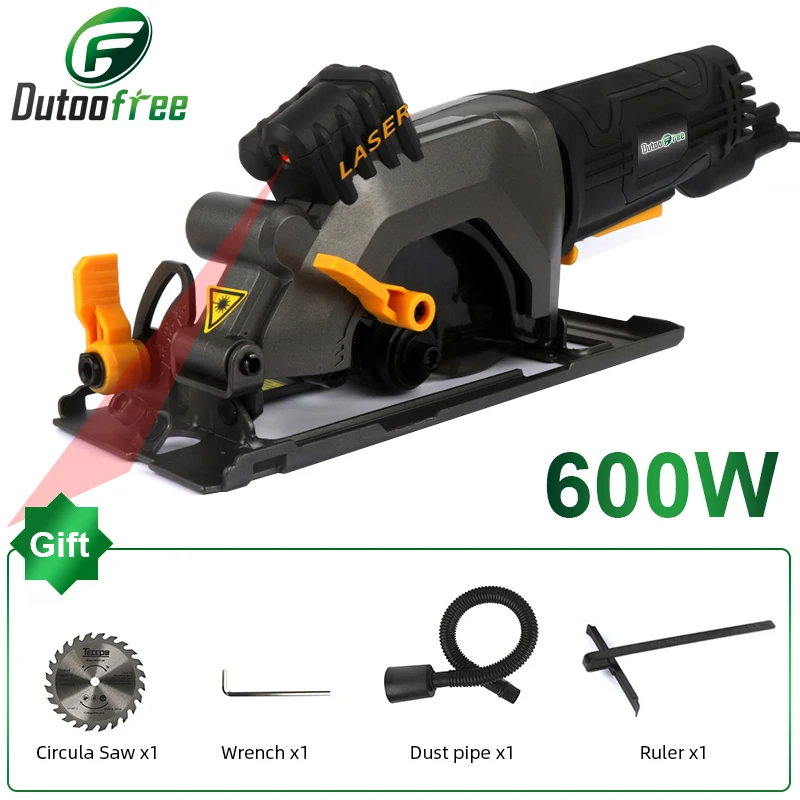 600W Multifunctional Electric Circular Saw With Laser 220V Household Chainsaw Set For Cut Wood PVC Tube DIY Power Tool Set