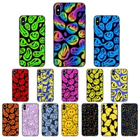 yinuoda trippy smiley face phone cases for iphone 11 12 mini pro max x xs max 6 6s 7 8 plus 5 5s 5se xr se2020