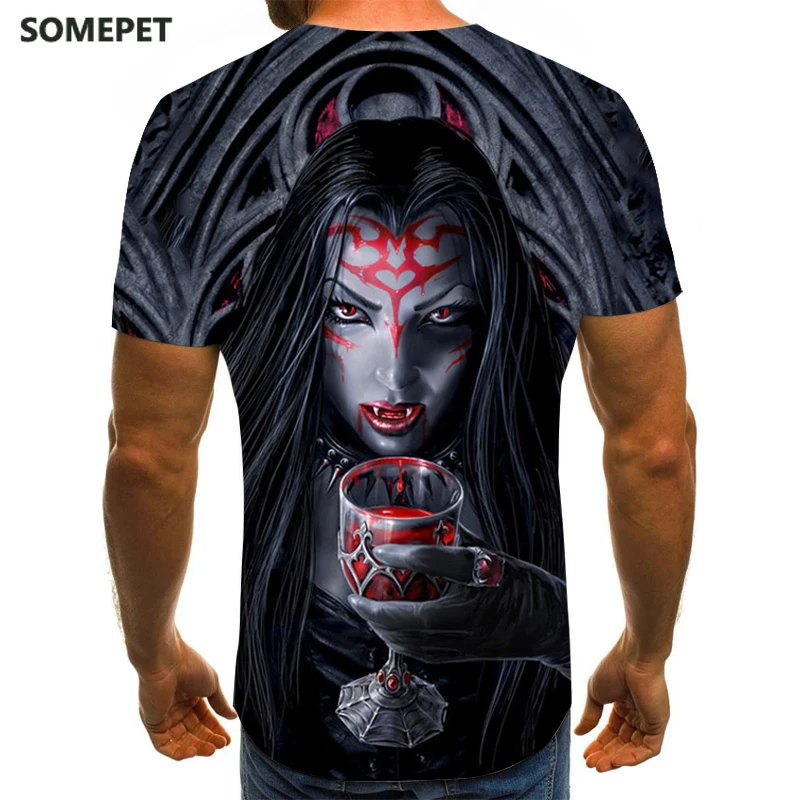 

2020 New Design T-Shirt Men Heavy Metal Skulls Printed T-Shirt Casual Harajuku Style T-Shirt Street Clothing