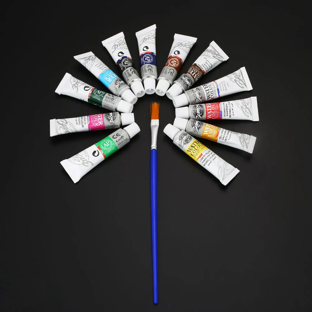 12 цветов 6 мл краски s поставки масляной поставка для рисования тюбик акриловый