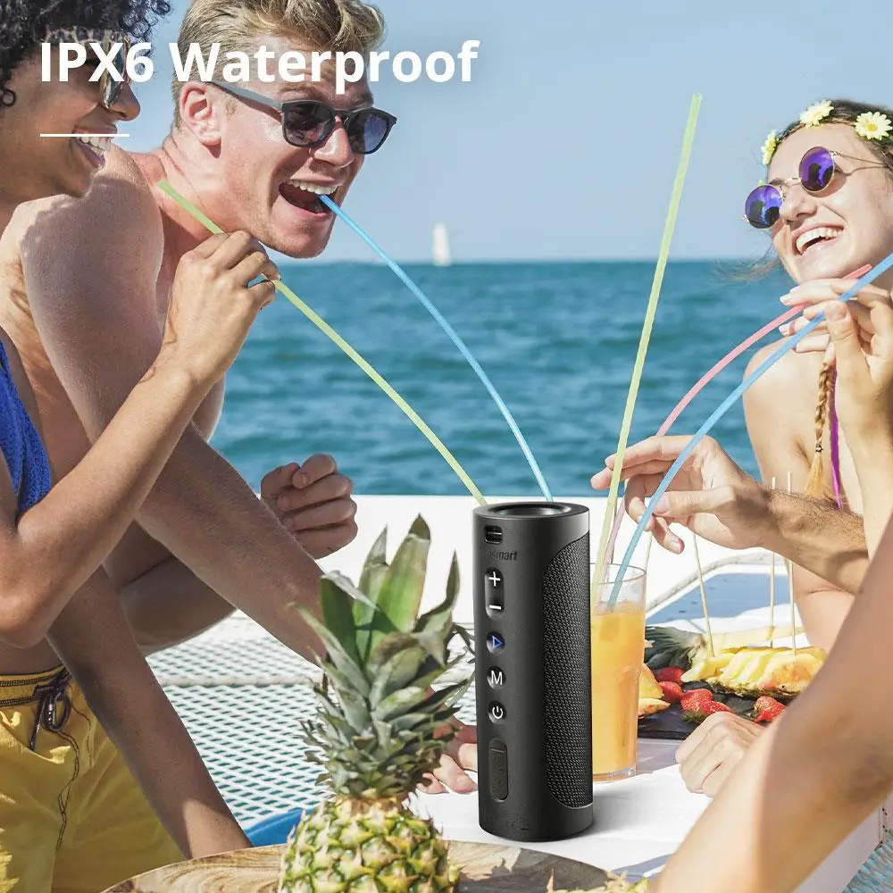 Tronsmart T6 Pro 45W Bluetooth 5.0 Portable Lighting Speaker with Built-in Powerbank IPX6 Waterproof Type-C 24 hours of Playtime |