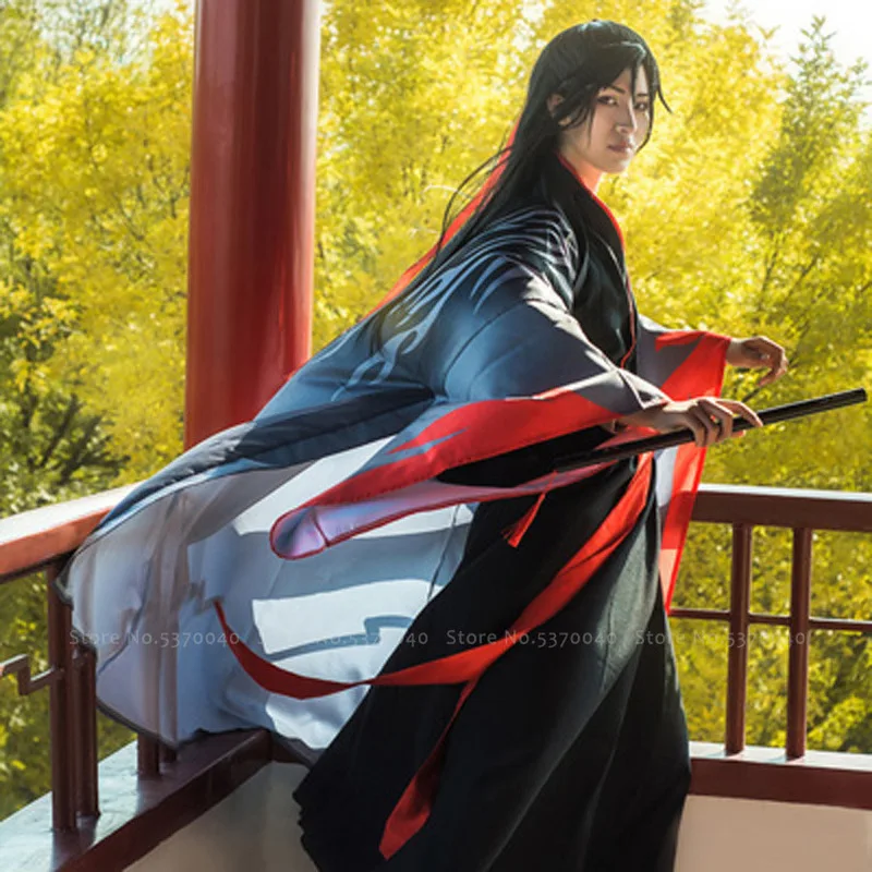 Женское платье МО дао ZU Ши Аниме косплей костюмы парик волосы Вэй усян ботинки