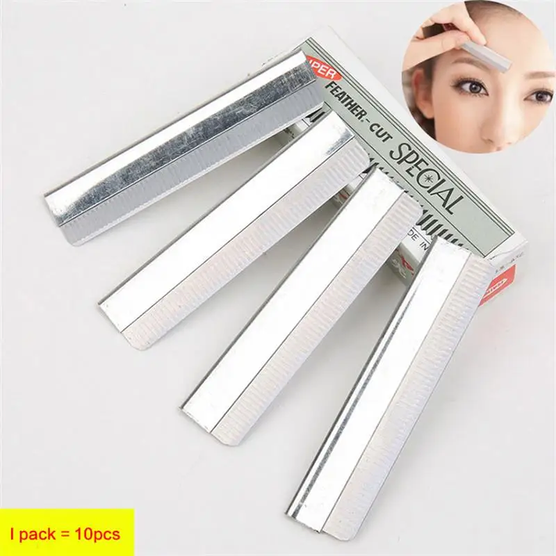 10 шт. триммер для бровей из нержавеющей стали ножницы Женская бритва бритвы