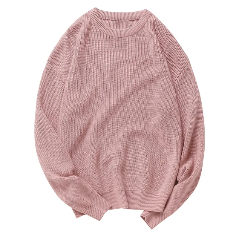 Свитер мужской вязаный с круглым вырезом на осень/зиму |