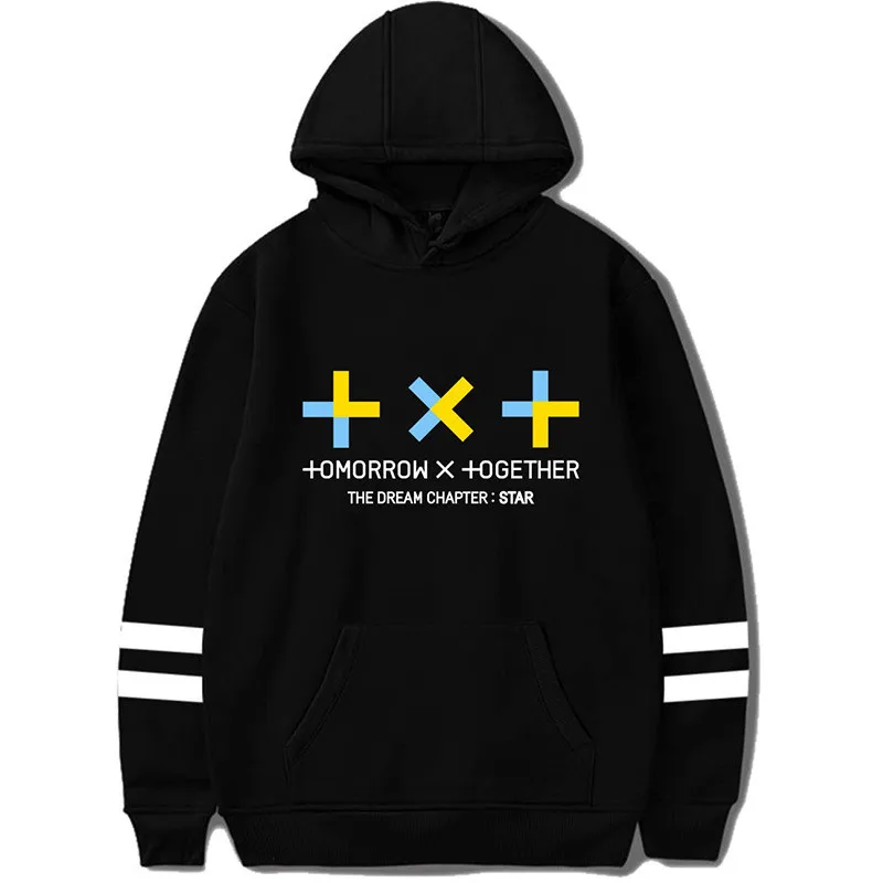 TXT альбом The Dream Chapter звезда печати с длинным рукавом капюшоном Толстовка сама Kpop