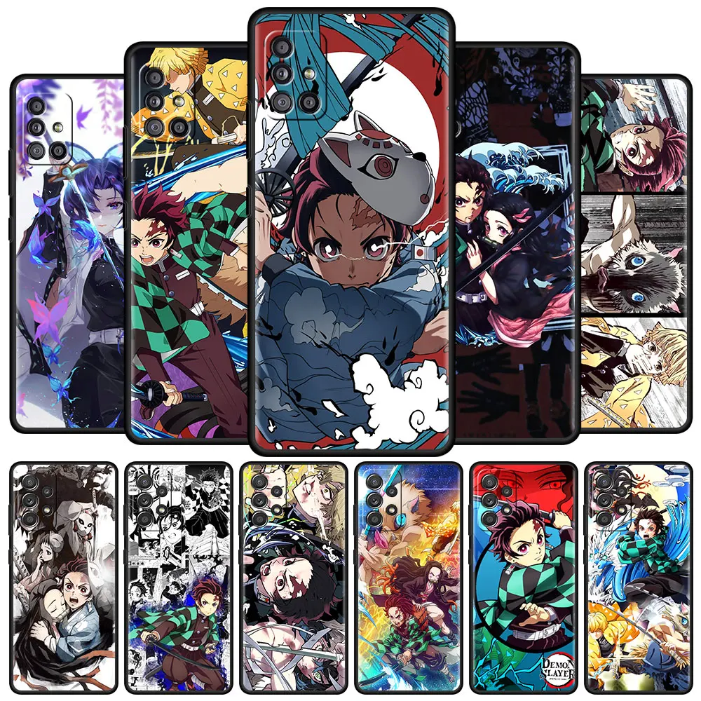 

Demon Slayer Kimetsu No Yaiba Coque for Samsung A51 A12 A21s Case For Galaxy A03s A71 A31 A52 A32 A02s A11 Soft Phone Shell