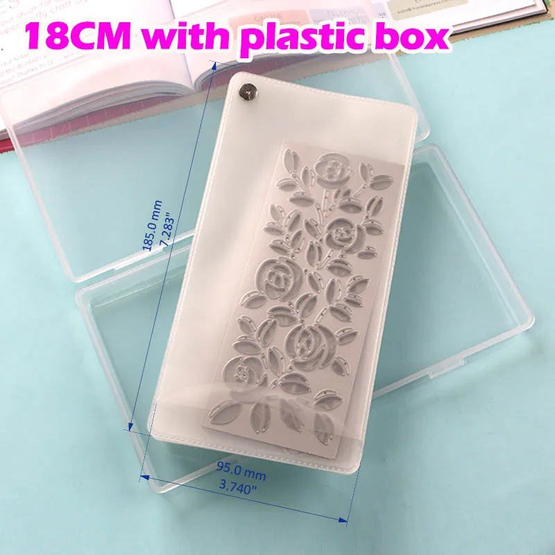 Medium Size 18cm DUOFEN держатель для вырубных штампов 20 страниц для хранения плюс тканевый мешок легко для обработки и защиты ваших вырубных штампов - Цвет: Medium Size 18cm