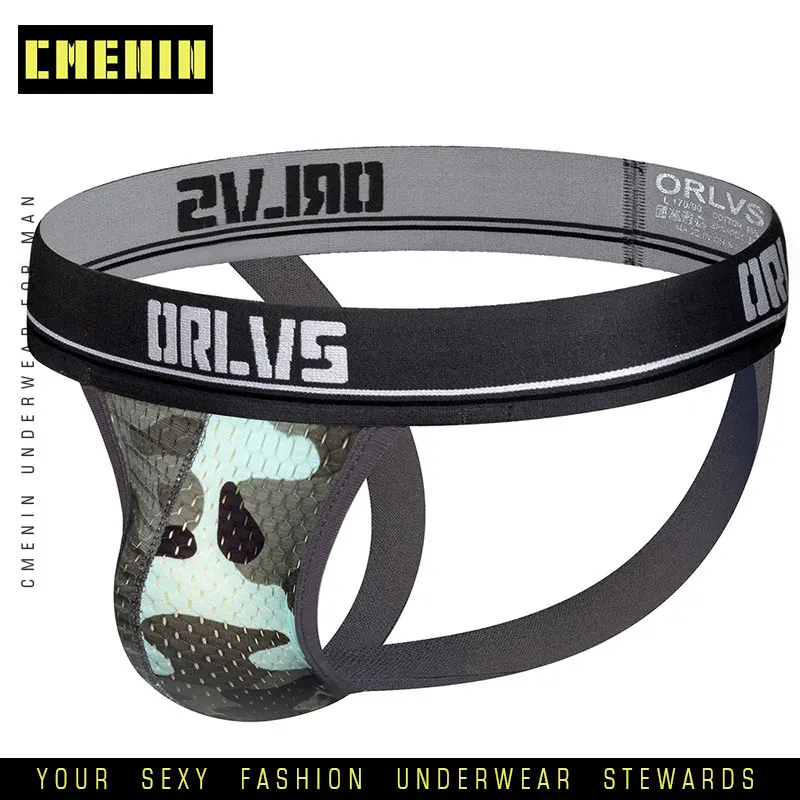 Камуфляжное сексуальное мужское нижнее белье jockstrap трусы cueca мужские стринги и