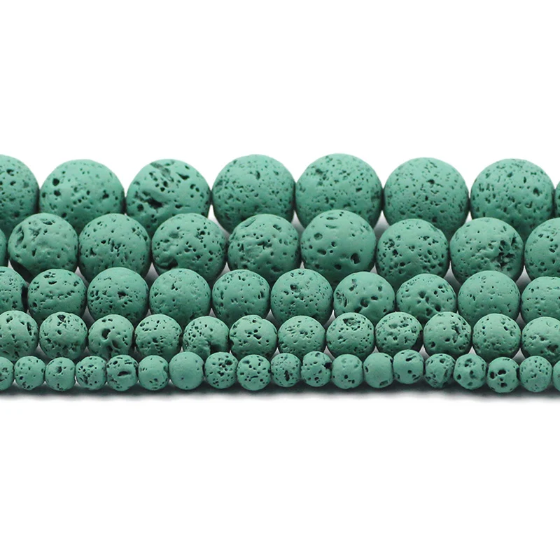 Натуральный камень RBFHYER светильник-зеленые лавовые резиновые бусины круглые