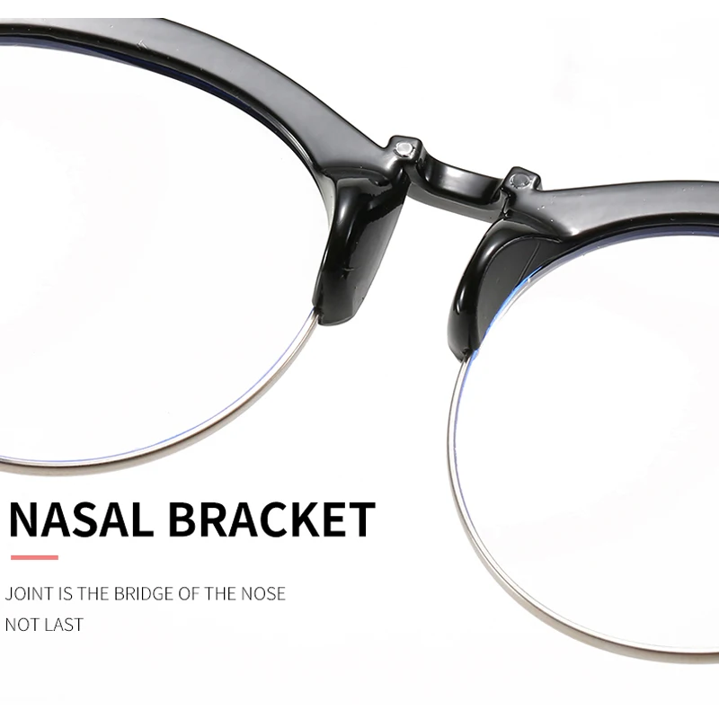 

Fashion Half-frame Children Glasses Boy Girl Game Reading Computer Protective Goggle Plain Kids Round Anti Blue Light Eyewear