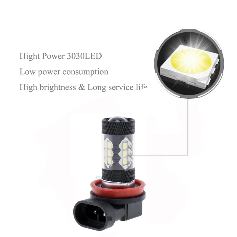 2x 9006/HB4 светодиодный canbus 3030SMD лампы отражатель зеркальный дизайн для
