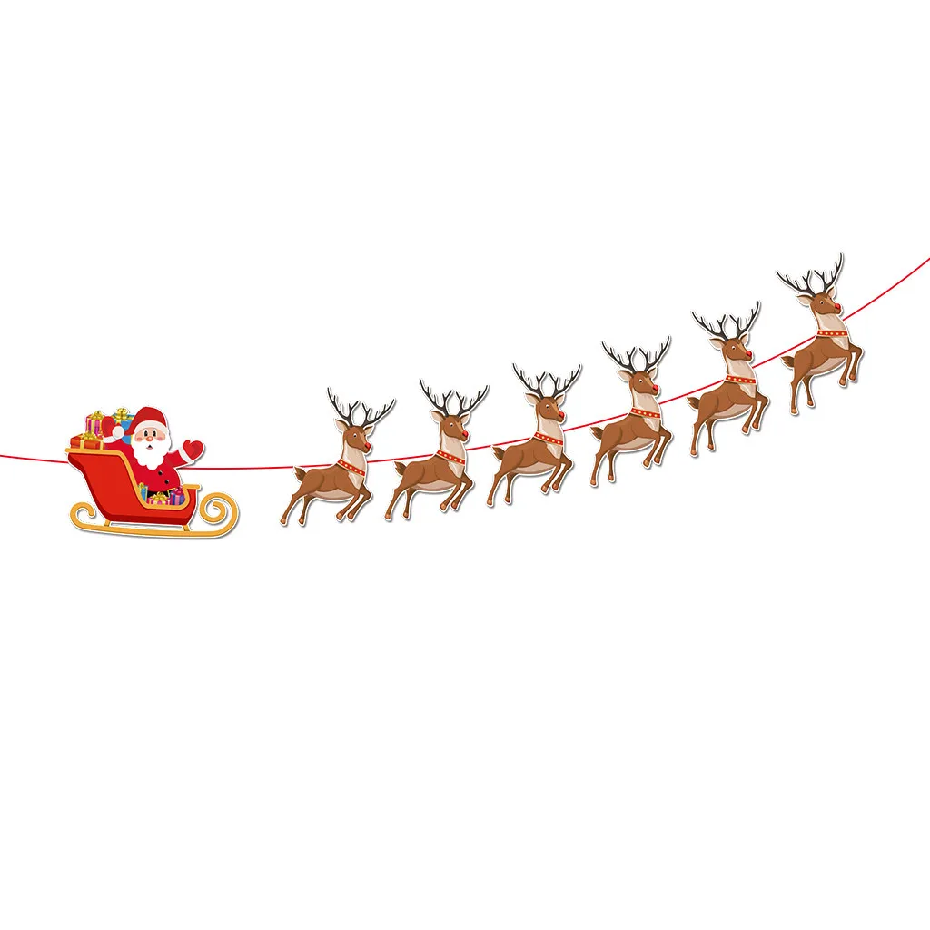 Рождественский баннер украшение подвесной флаг носок в виде Санта Клауса