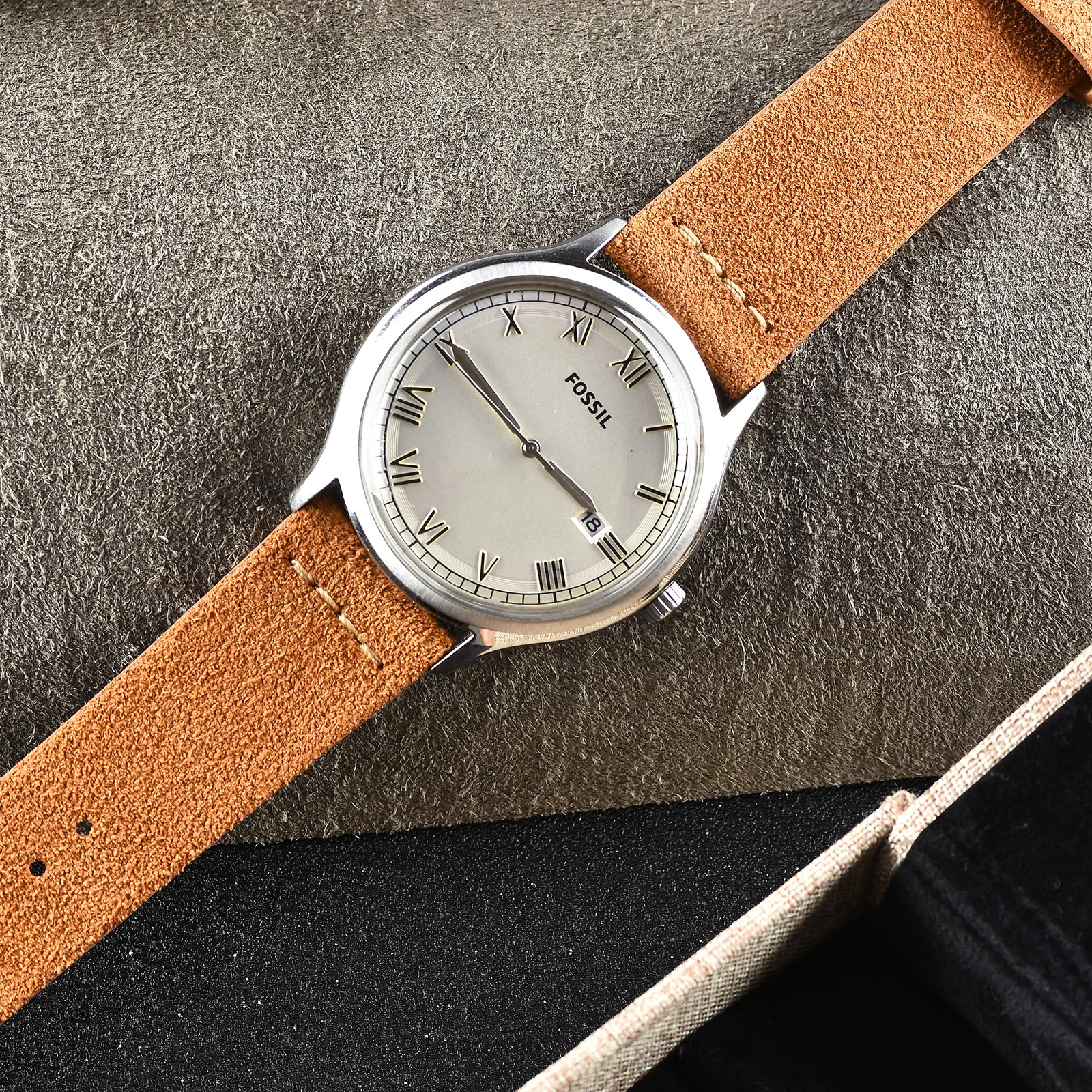 BEAFIRY Watch Band 18mm 20mm 22mm Suede Calfskin Leather Strap Watchband for huawei fossil Men Women Brown Black Grey White Blue