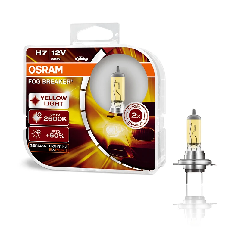 Osram Автомобильная фара H7 галогенная лампа H4 Лампа 12 В для Excelle Lavida Buick GL8 Chevrolet Cruz Ford