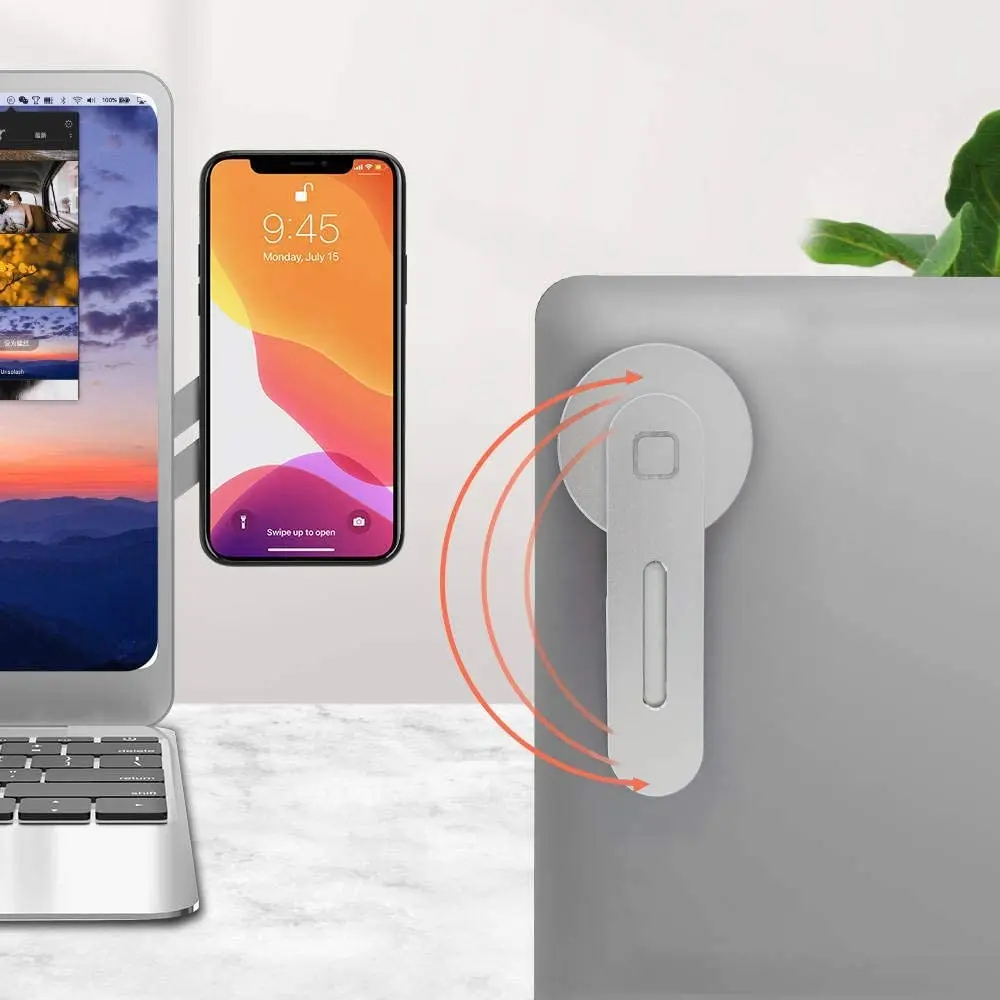 uigo new laptop extension phone bracket desktop mobile phone computer collaborative office magnetic aluminum alloy bracket free global shipping