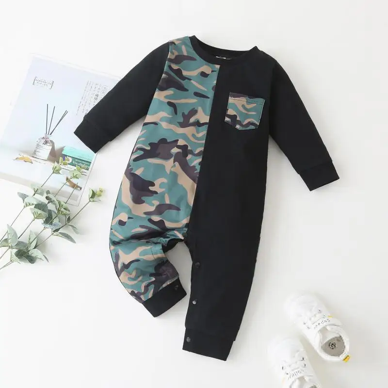 

2022 Spring And Autumn New Baby Climbing Clothes Long Sleeve Boys Rompers 0-12m Pure Cotton Clothing For Kids Ins Boy Jumpsuit