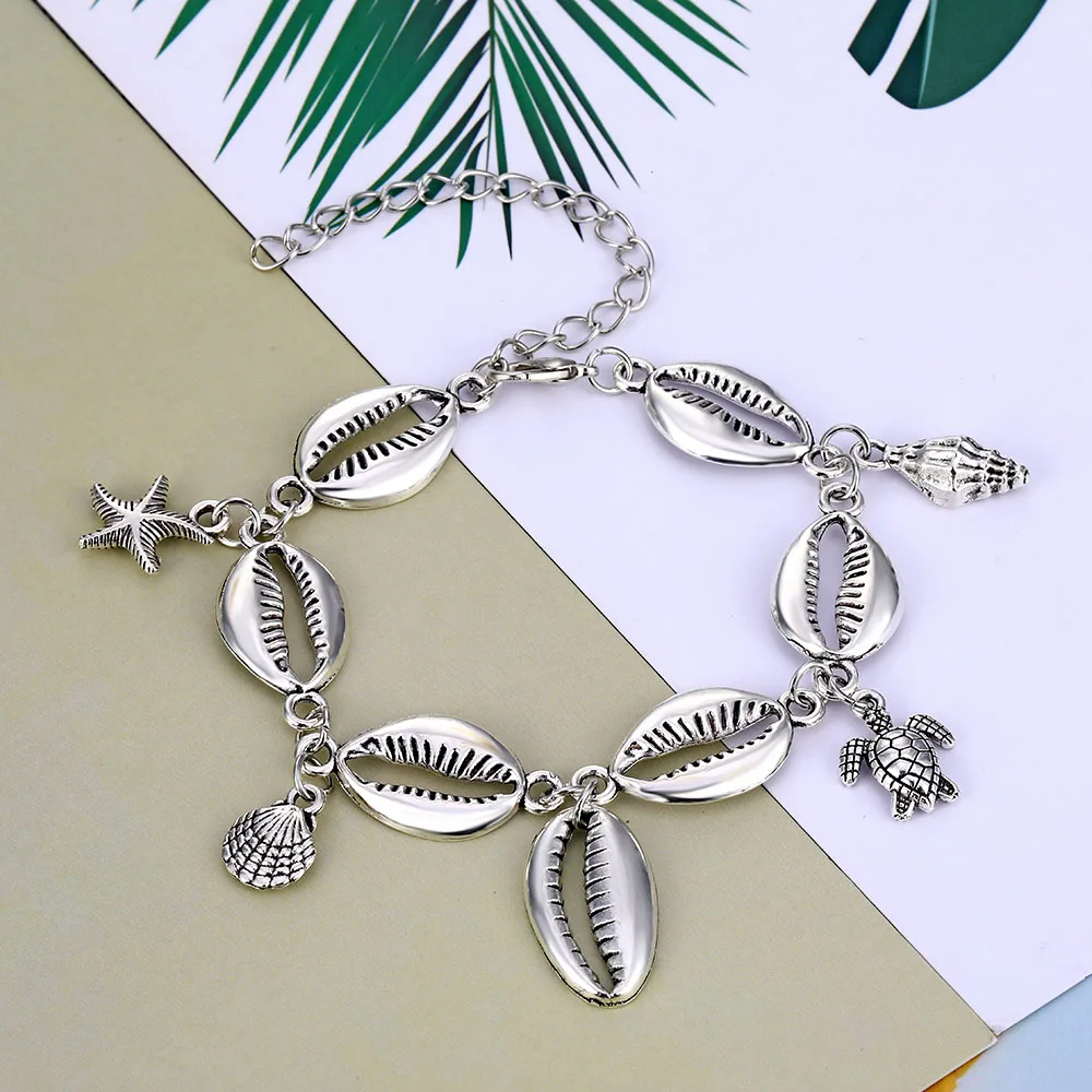 Новинка 2020 года. Женские браслеты в стиле бохо с подвеской виде черепахи.