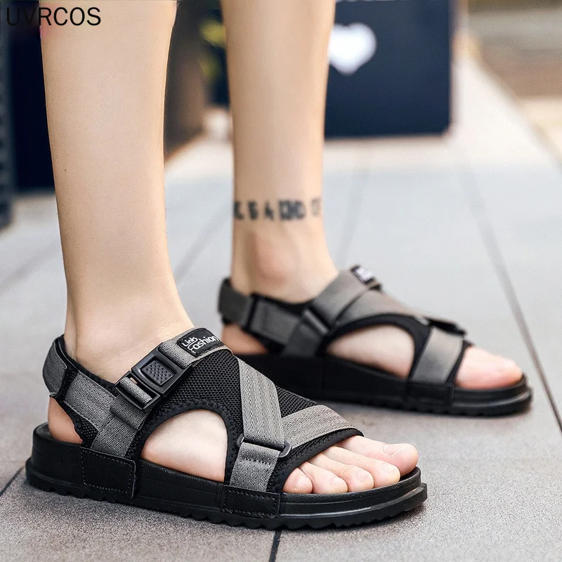

Fashion Man Beach Sandals 2021 Summer Gladiator Men's Outdoor Shoes Roman Men Casual Shoe Flip Flops Large Size 46 Slippers Flat